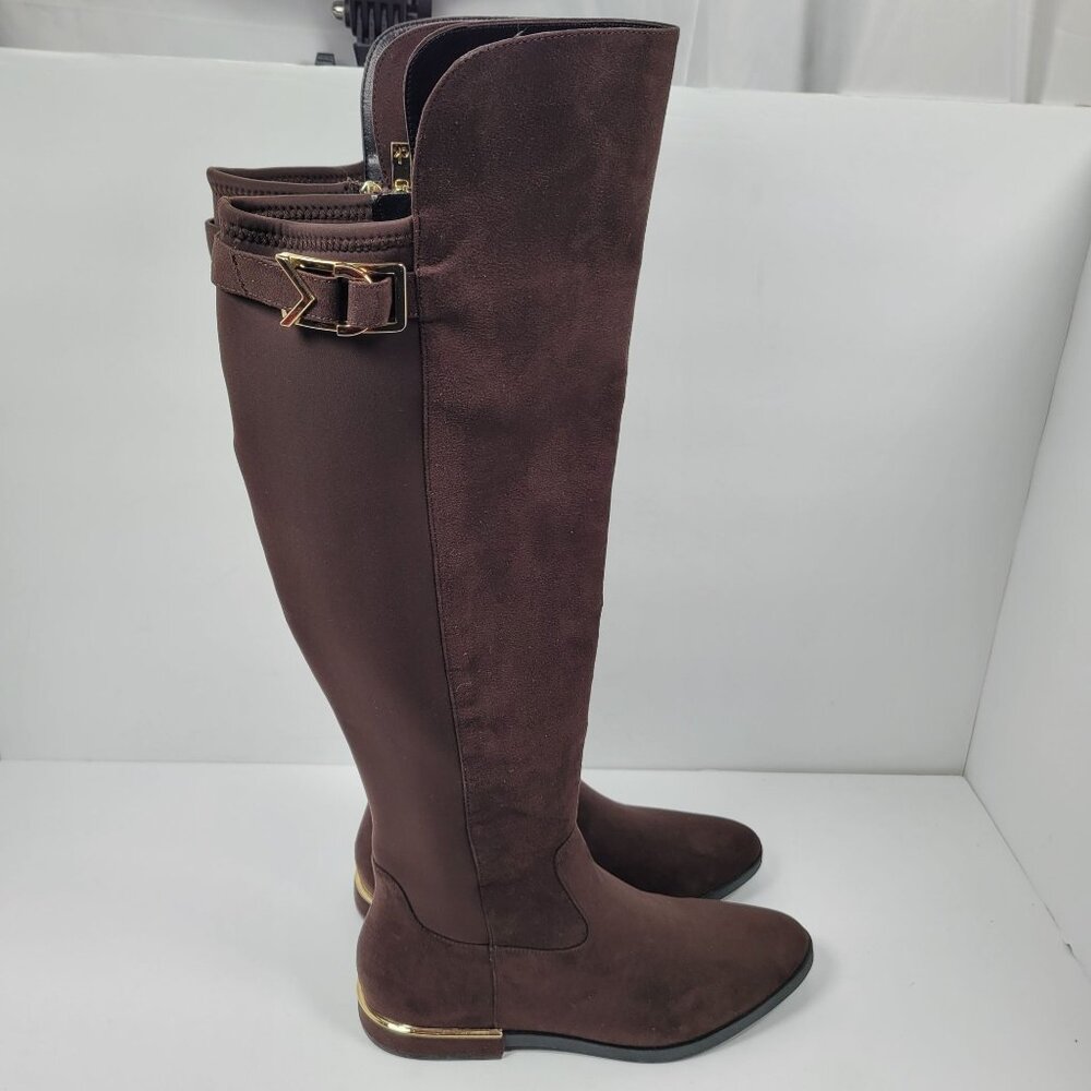 Calvin Klein Presley Women's Over Knee High Brown Boot US Size 9.5